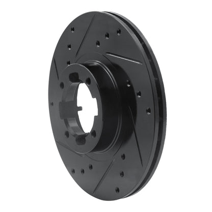 DFC 85 - 94 Subaru RX Front Left Drilled & Slotted Black Brake Rotor - Direct Replacement | dfc633 - 13000L - JDMuscleSPK927207