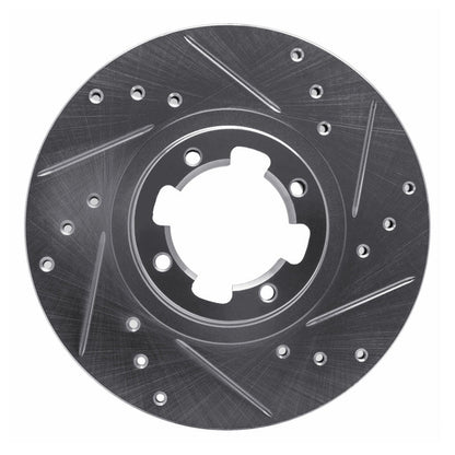 DFC 85 - 94 Subaru XT Front Right Drilled & Slotted Silver Brake Rotor – OE Vane Design for Optimal Heat Dissipation | dfc631 - 13000R - JDMuscleSPK922240