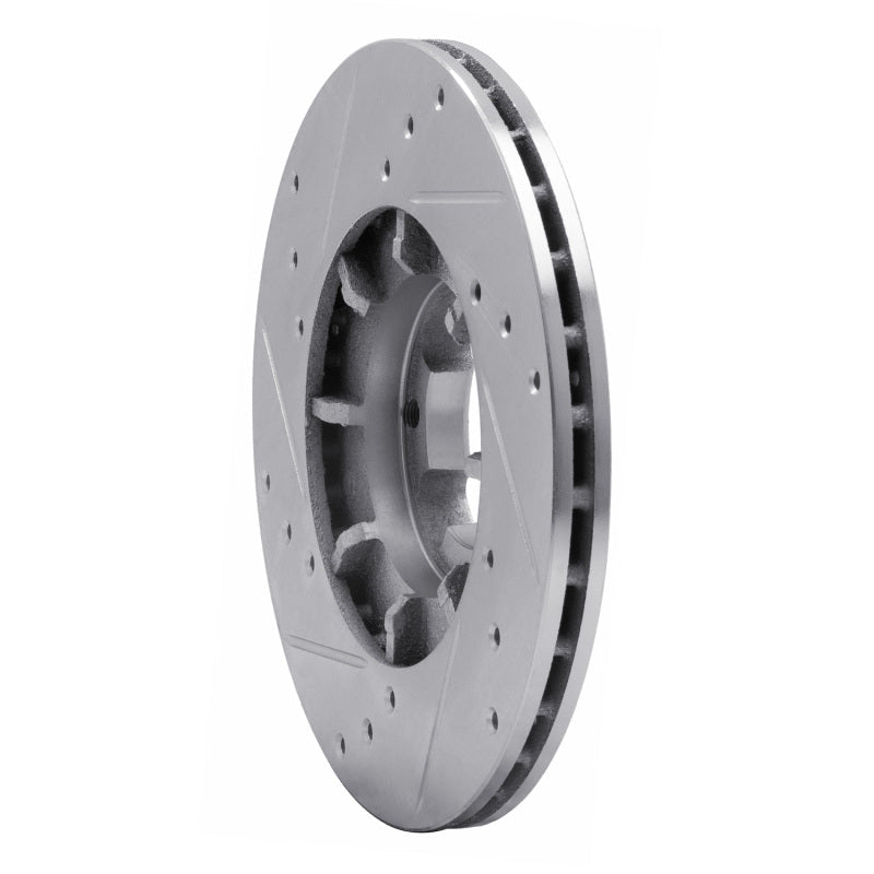 DFC 85 - 94 Subaru XT Front Right Drilled & Slotted Silver Brake Rotor – OE Vane Design for Optimal Heat Dissipation | dfc631 - 13000R - JDMuscleSPK922240