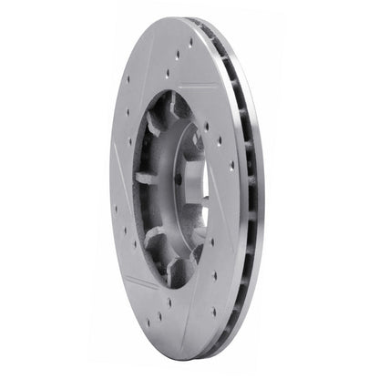 DFC 85 - 94 Subaru XT Front Right Drilled & Slotted Silver Brake Rotor – OE Vane Design for Optimal Heat Dissipation | dfc631 - 13000R - JDMuscleSPK922240