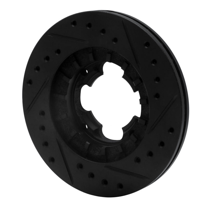DFC 87 - 94 Subaru Justy Front Left Drilled and Slotted Black Brake Rotor - Part Number DFC633 - 13002L | dfc633 - 13002L - JDMuscleSPK965030