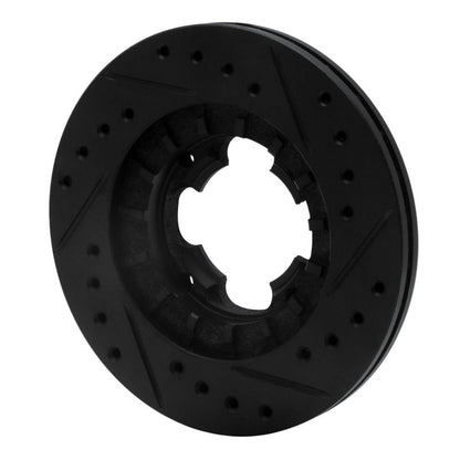 DFC 87 - 94 Subaru Justy Front Left Drilled and Slotted Black Brake Rotor - Part Number DFC633 - 13002L | dfc633 - 13002L - JDMuscleSPK965030