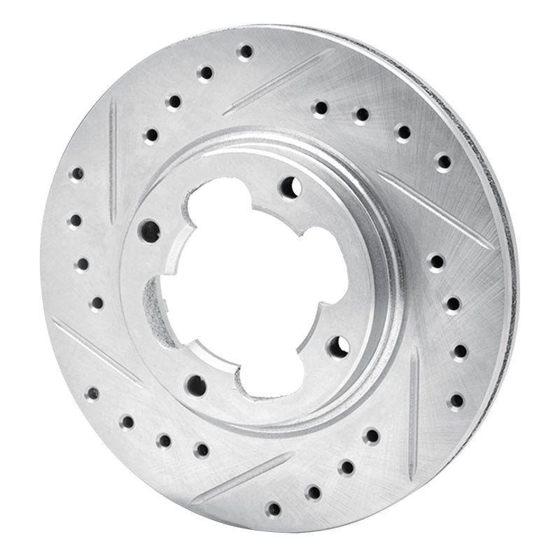 DFC 87 - 94 Subaru Justy Front Left Drilled & Slotted Silver Brake Rotor | dfc631 - 13002L - JDMuscleSPK922243