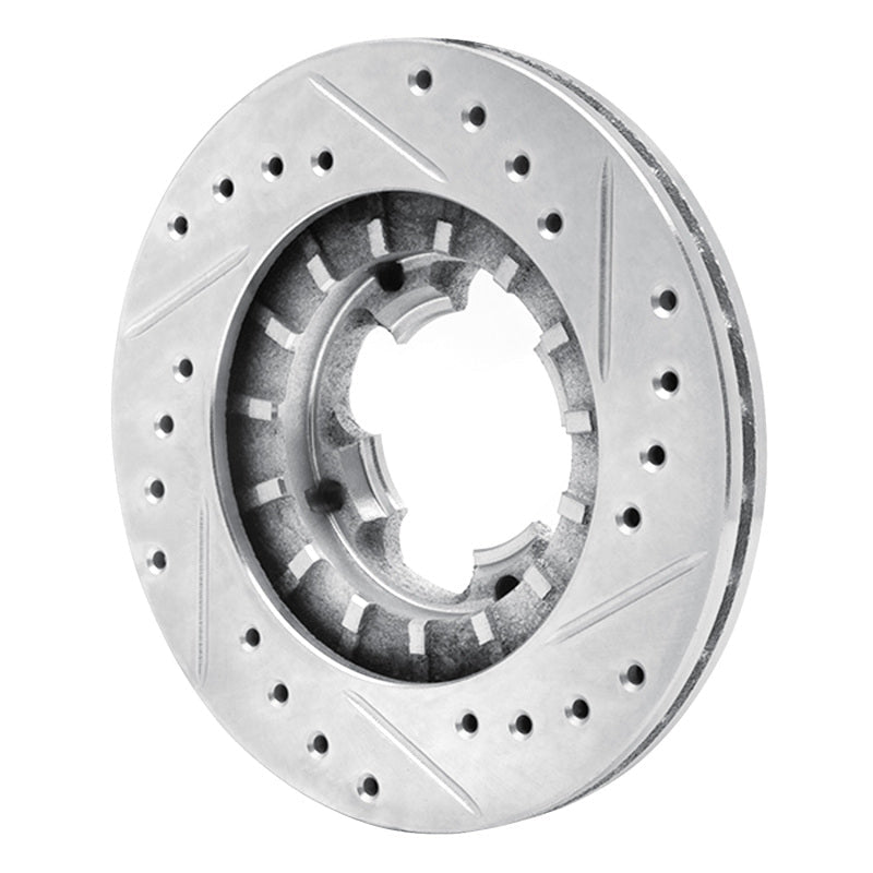 DFC 87 - 94 Subaru Justy Front Left Drilled & Slotted Silver Brake Rotor | dfc631 - 13002L - JDMuscleSPK922243
