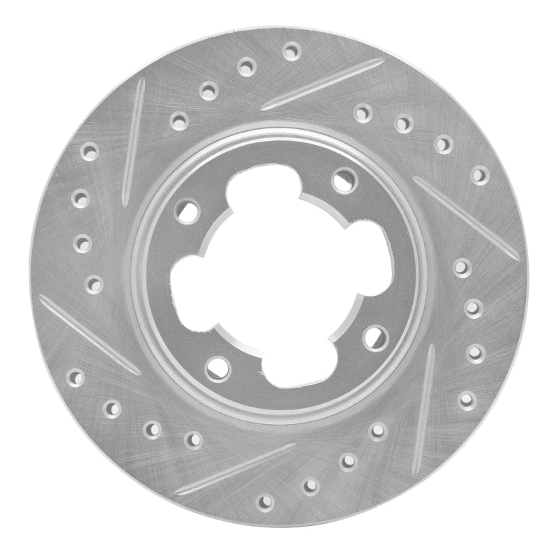 DFC 87 - 94 Subaru Justy Front Left Drilled & Slotted Silver Brake Rotor | dfc631 - 13002L - JDMuscleSPK922243