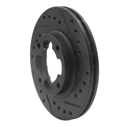 DFC 87 - 94 Subaru Justy Front Right Drilled & Slotted Black Brake Rotor – Precision - Cut, Balanced for Smooth Stopping | dfc633 - 13002R - JDMuscleSPK965031