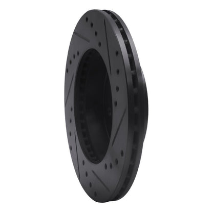 DFC 88 - 91 Honda Prelude Front Left Drilled & Slotted Black Brake Rotor | dfc633 - 59015L - JDMuscleSPK928775