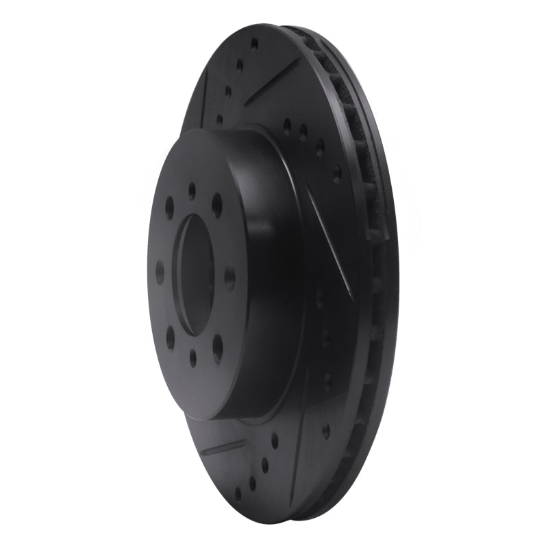 DFC 88 - 91 Honda Prelude Front Left Drilled & Slotted Black Brake Rotor | dfc633 - 59015L - JDMuscleSPK928775