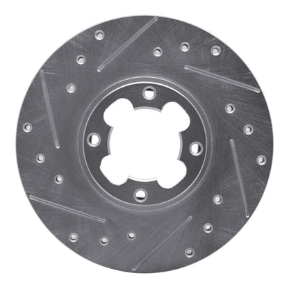 DFC 89 - 94 Subaru Justy Front Left Drilled & Slotted Silver Brake Rotor | dfc631 - 13006L - JDMuscleSPK922249