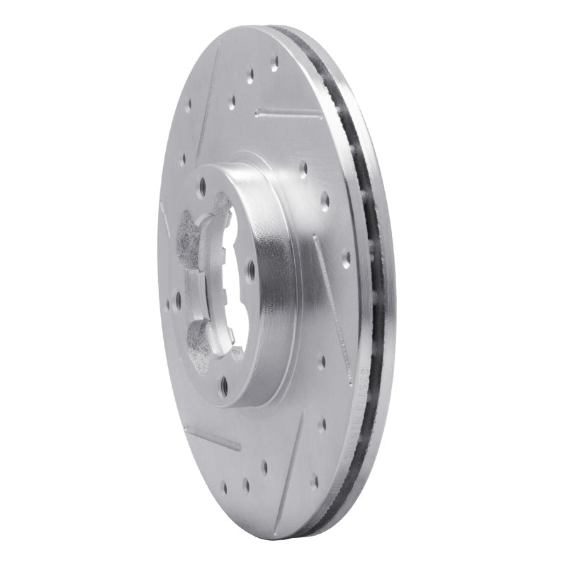 DFC 89 - 94 Subaru Justy Front Left Drilled & Slotted Silver Brake Rotor | dfc631 - 13006L - JDMuscleSPK922249
