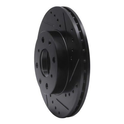 DFC 90 - 00 Honda Civic Coupe Front Right Drilled & Slotted Black Brake Rotor (Part No. DFC633 - 59018R) | dfc633 - 59018R - JDMuscleSPK928782