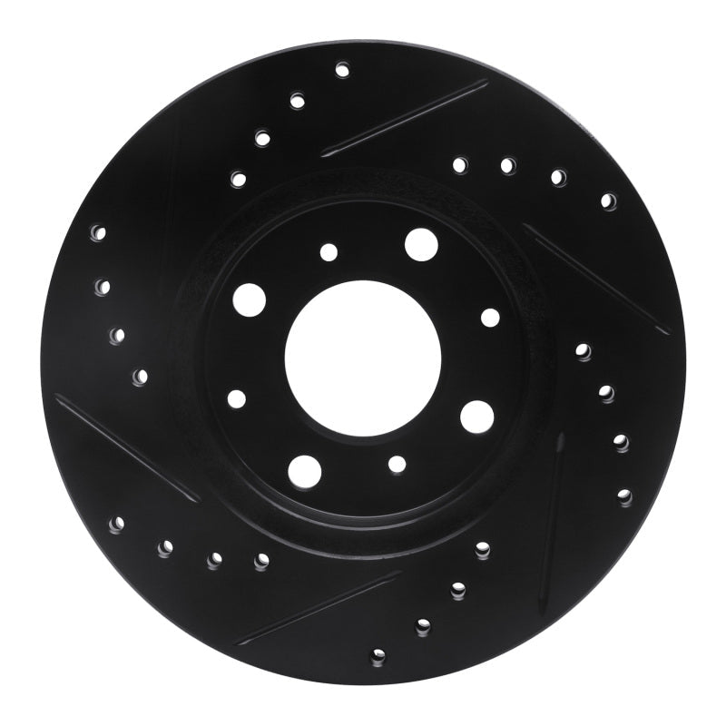 DFC 90 - 00 Honda Civic Coupe Front Right Drilled & Slotted Black Brake Rotor (Part No. DFC633 - 59018R) | dfc633 - 59018R - JDMuscleSPK928782