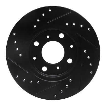 DFC 90 - 00 Honda Civic Coupe Front Right Drilled & Slotted Black Brake Rotor (Part No. DFC633 - 59018R) | dfc633 - 59018R - JDMuscleSPK928782