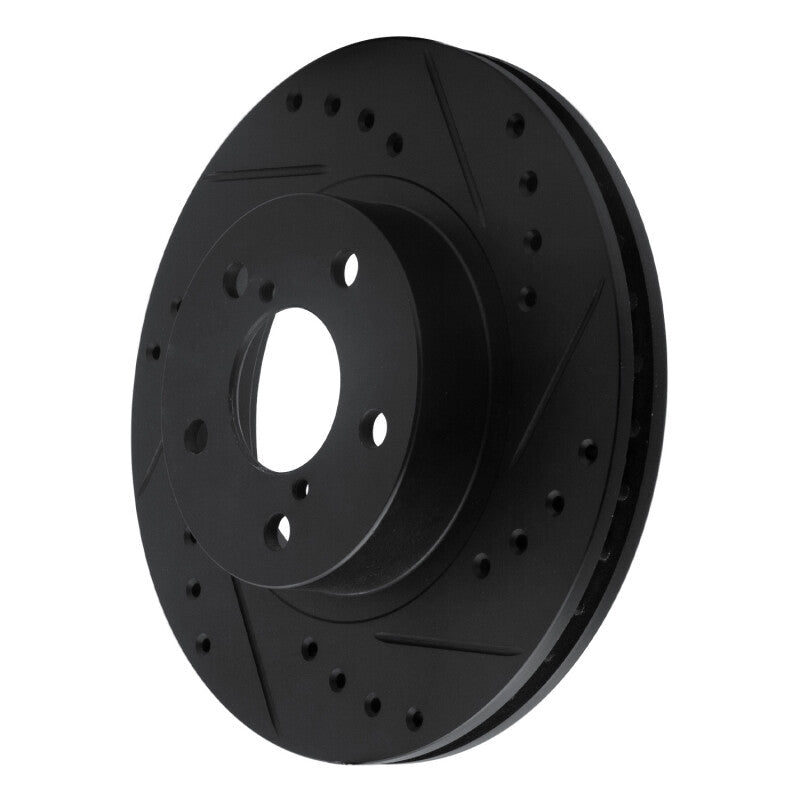 DFC 90 - 01 Subaru Impreza Front Right Drilled & Slotted Black Brake Rotor | dfc633 - 13007R - JDMuscleSPK927212