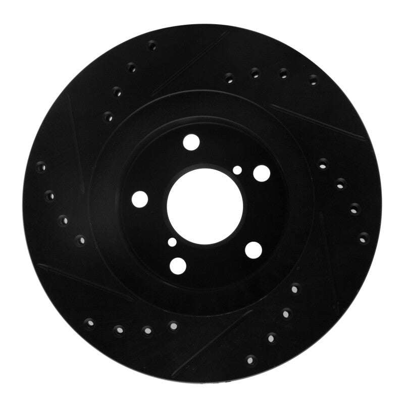 DFC 90 - 01 Subaru Impreza Front Right Drilled & Slotted Black Brake Rotor | dfc633 - 13007R - JDMuscleSPK927212