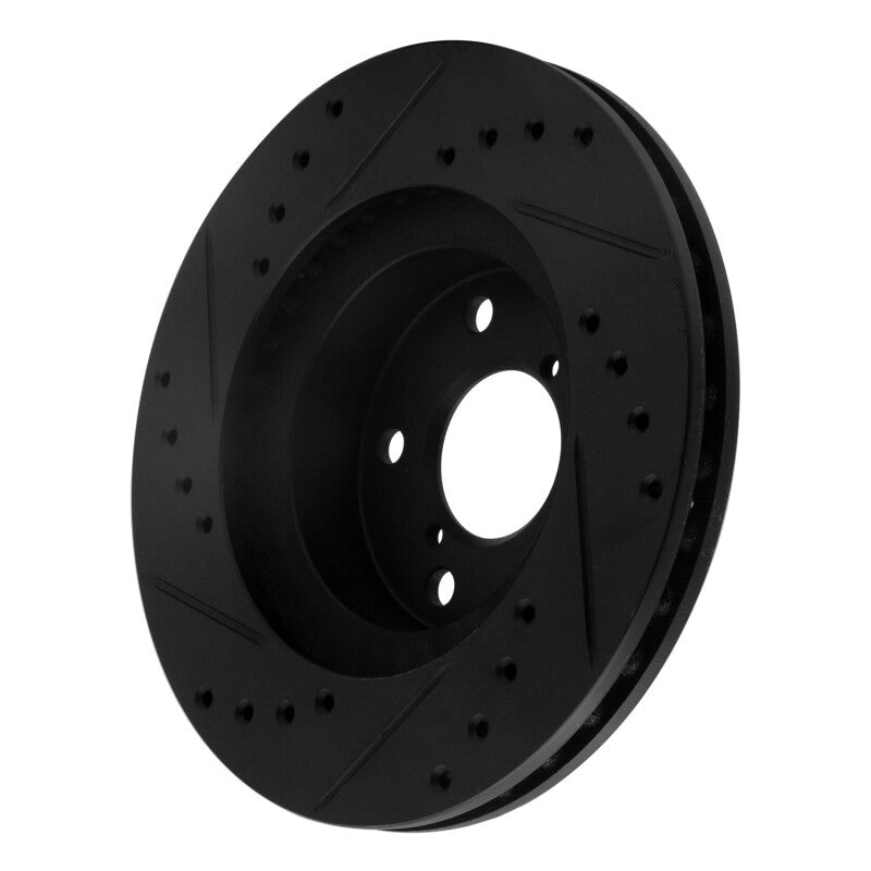 DFC 90 - 01 Subaru Impreza Front Right Drilled & Slotted Black Brake Rotor | dfc633 - 13007R - JDMuscleSPK927212