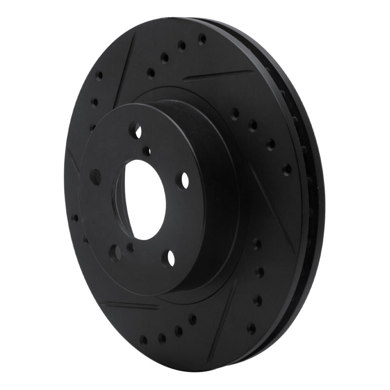 DFC 90 - 01 Subaru Legacy Front Left Drilled & Slotted Black Brake Rotor | dfc633 - 13007L - JDMuscleSPK927211