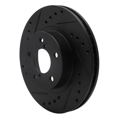 DFC 90 - 01 Subaru Legacy Front Left Drilled & Slotted Black Brake Rotor | dfc633 - 13007L - JDMuscleSPK927211