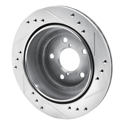 DFC 90 - 94 Subaru Legacy Rear Left Drilled & Slotted Silver Brake Rotor | dfc631 - 13010L - JDMuscleSPK922257