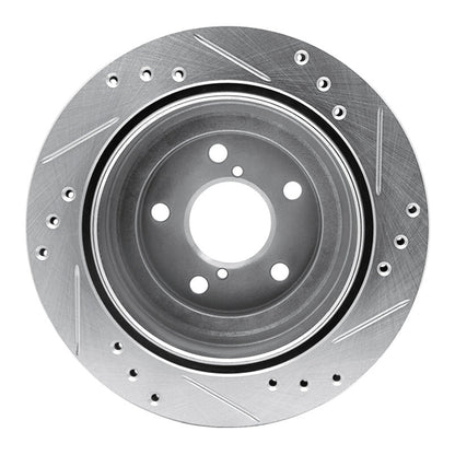 DFC 90 - 94 Subaru Legacy Rear Left Drilled & Slotted Silver Brake Rotor | dfc631 - 13010L - JDMuscleSPK922257