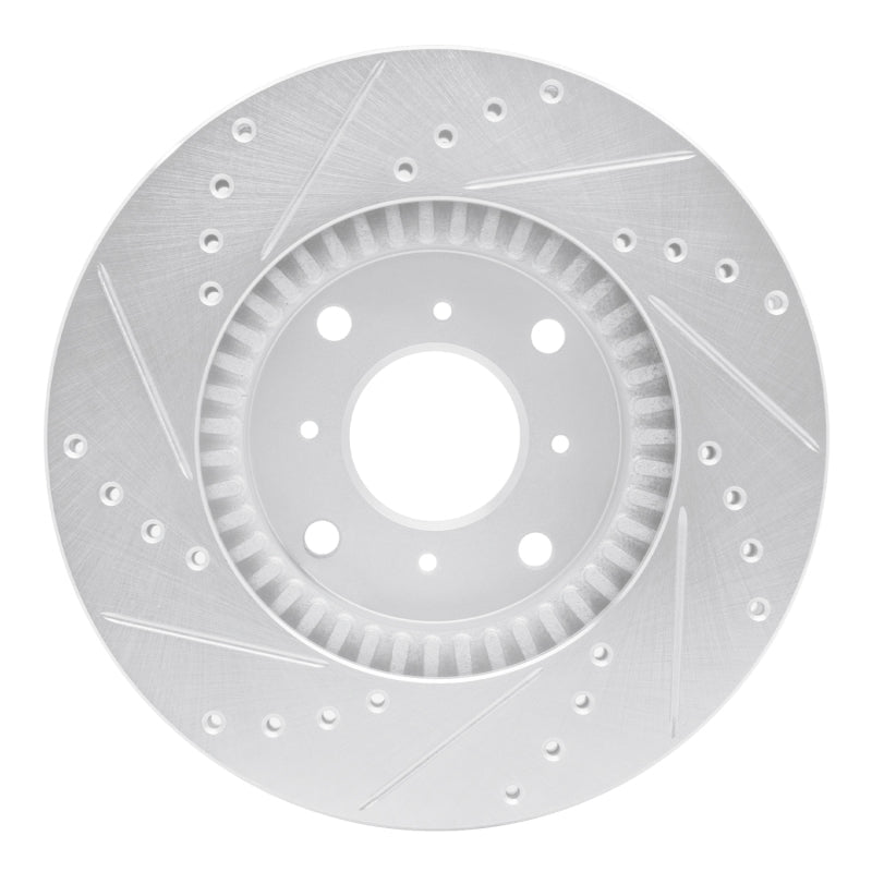 DFC 92 - 96 Honda Prelude Front Right Drilled and Slotted Silver Brake Rotor (Part Number: DFC631 - 59022R) | dfc631 - 59022R - JDMuscleSPK925239