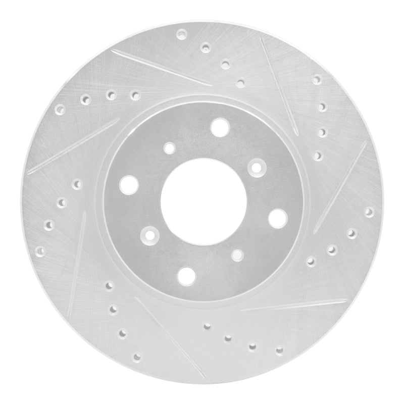 DFC 92 - 96 Honda Prelude Front Right Drilled and Slotted Silver Brake Rotor (Part Number: DFC631 - 59022R) | dfc631 - 59022R - JDMuscleSPK925239