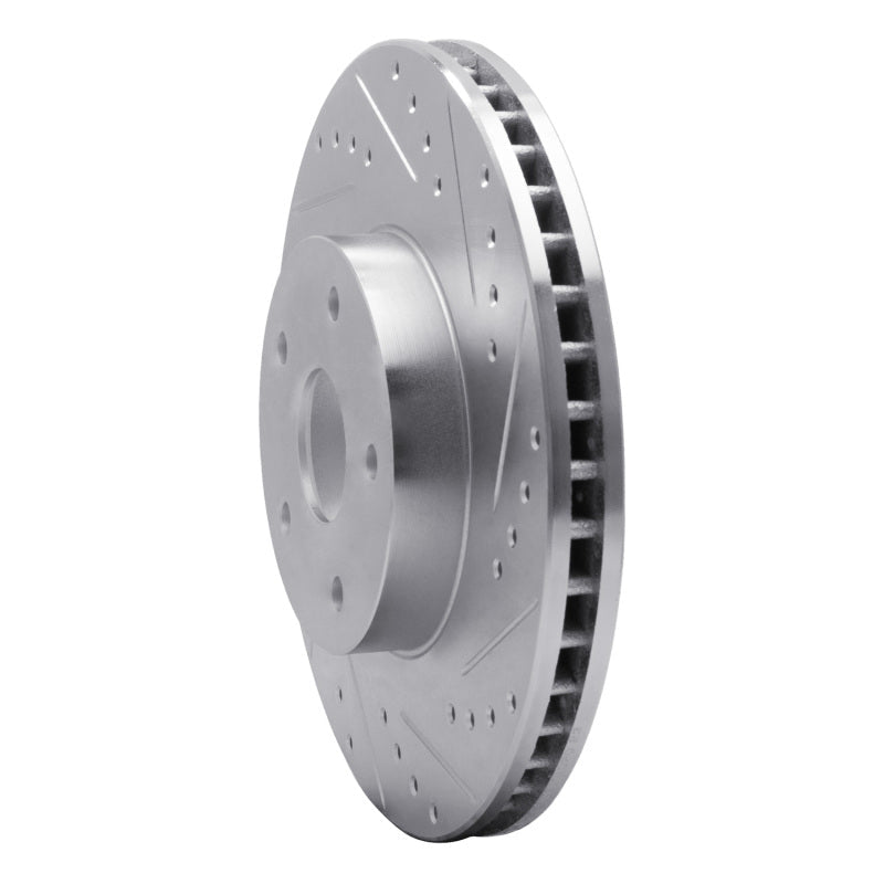 DFC 92 - 97 Subaru SVX Front Right Drilled & Slotted Silver Brake Rotor - OE Vane Design for Optimal Heat Dissipation | dfc631 - 13011R - JDMuscleSPK922260
