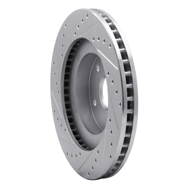 DFC 92 - 97 Subaru SVX Front Right Drilled & Slotted Silver Brake Rotor - OE Vane Design for Optimal Heat Dissipation | dfc631 - 13011R - JDMuscleSPK922260