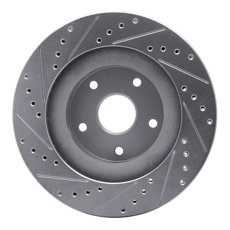 DFC 92 - 97 Subaru SVX Front Right Drilled & Slotted Silver Brake Rotor - OE Vane Design for Optimal Heat Dissipation | dfc631 - 13011R - JDMuscleSPK922260