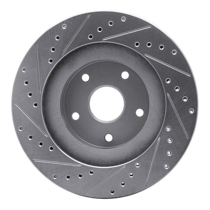 DFC 92 - 97 Subaru SVX Front Right Drilled & Slotted Silver Brake Rotor - OE Vane Design for Optimal Heat Dissipation | dfc631 - 13011R - JDMuscleSPK922260
