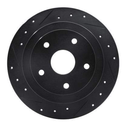 DFC 92 - 97 Subaru SVX Rear Left Drilled & Slotted Black Brake Rotor | dfc633 - 13012L - JDMuscleSPK927219