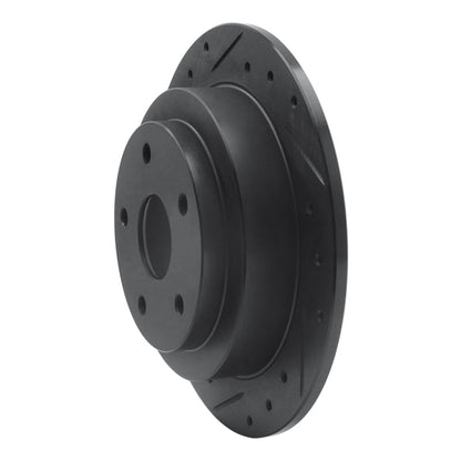 DFC 92 - 97 Subaru SVX Rear Left Drilled & Slotted Black Brake Rotor | dfc633 - 13012L - JDMuscleSPK927219