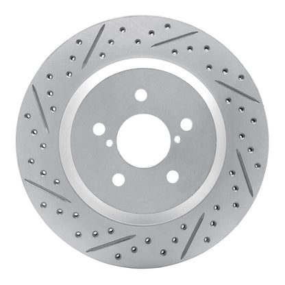 DFC Geoperformance Rear Left Drilled & Slotted Rotor for Subaru Crosstrek 2019 - 2023 | dfc830 - 13047L - JDMuscleSPK997375