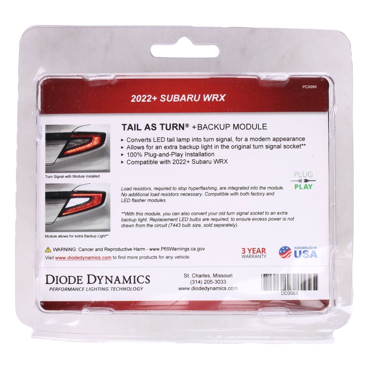 Diode Dynamics [22-26 WRX] Tail As Turn + Backup Module USDM | DD3068 - JDMuscleTail LightsdioDD3068