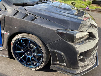 Discontinued JDMuscle [15-21 WRX/STI] Carbon Fiber/FRP Vented Fenders V2 - JDMuscleFendersJDM-WRX15-808-CFCarbon
