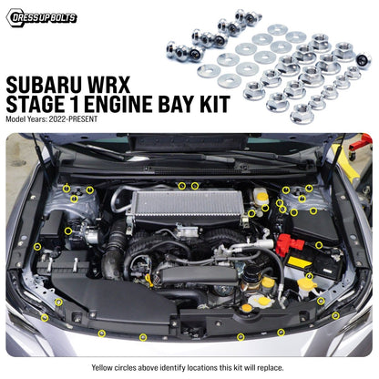 Dress Up Bolts [22 - 26 WRX] Stage 1 Titanium Hardware Engine Bay Kit - JDMuscleDress Up BoltsSUB-038-Ti-POLPolished