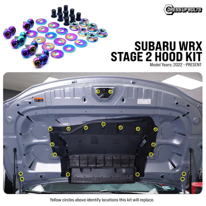 Dress Up Bolts [22 - 26 WRX] Stage 2 Titanium Hardware Hood Kit - JDMuscleDress Up HardwaresSUB-041-Ti-TBCosmic Burn