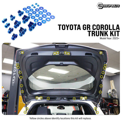 Dress Up Bolts [23+ GR Corolla] Titanium Hardware Trunk Kit - JDMuscleDress Up BoltsTOY-059-Ti-BLUBlue