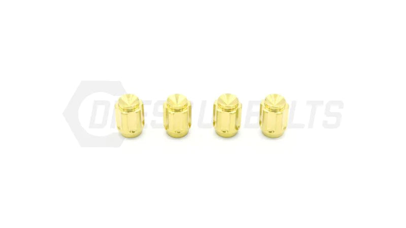 Dress Up Bolts Gear Design Titanium Valve Stem Kit (Gold) Most Subaru Models | ACC-002-Ti-GLD