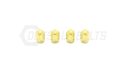 Dress Up Bolts Gear Design Titanium Valve Stem Kit (Gold) Most Subaru Models | ACC-002-Ti-GLD