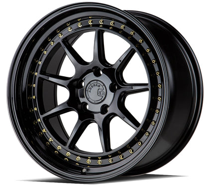 DS-X - JDMuscleWheelsDSX1995511430GB19x9.55x114.3 | +30 | 73.1Gloss Black W /Gold Rivets