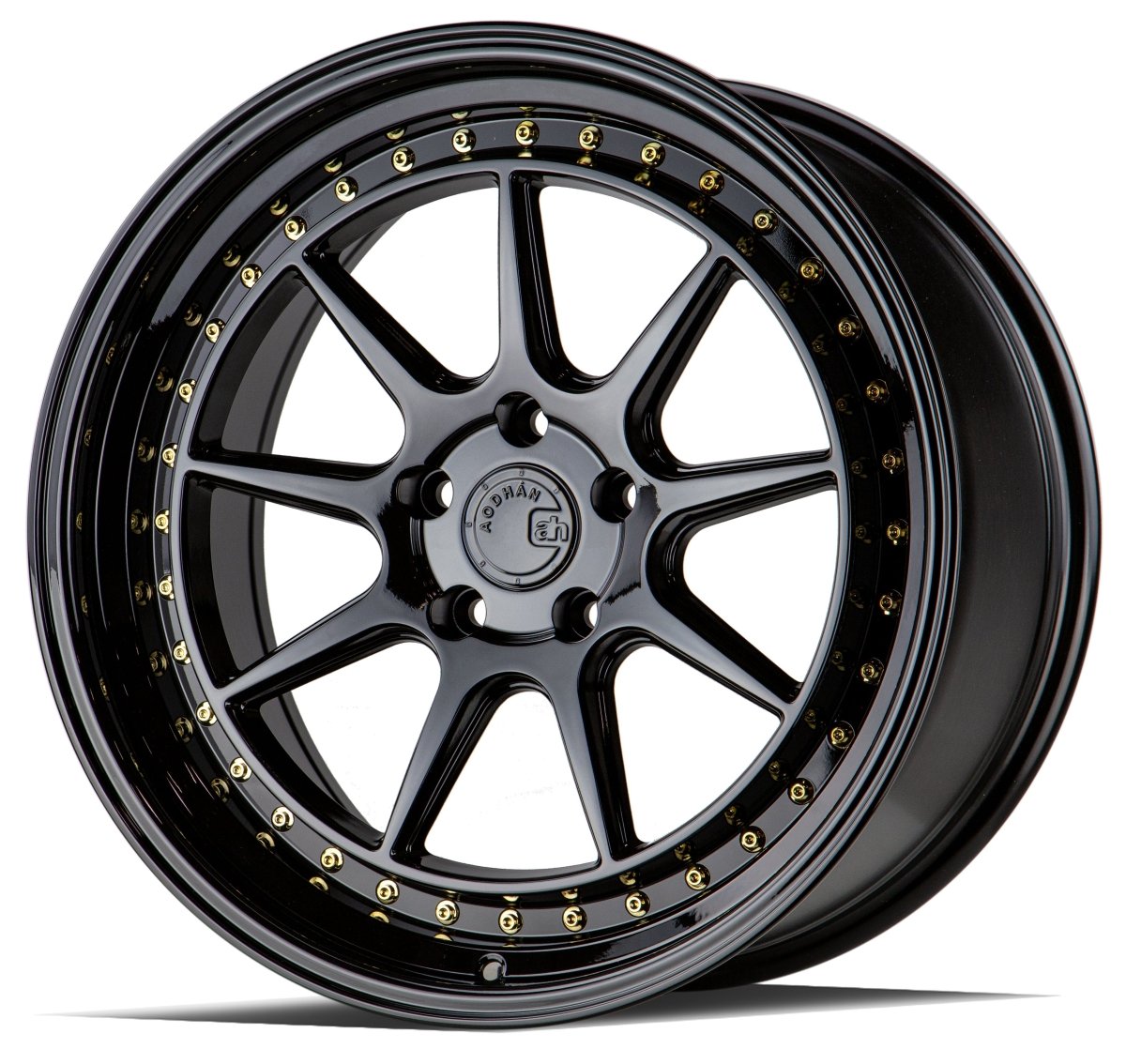 DS-X - JDMuscleWheelsDSX1985511435GB19x8.55x114.3 | +35 | 73.1Gloss Black W /Gold Rivets