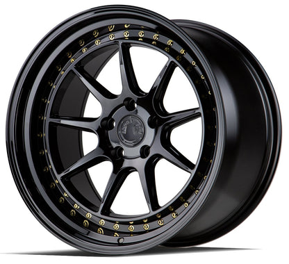 DS-X - JDMuscleWheelsDSX18105511422GB18x10.55x114.3 | +22 | 73.1Gloss Black W /Gold Rivets