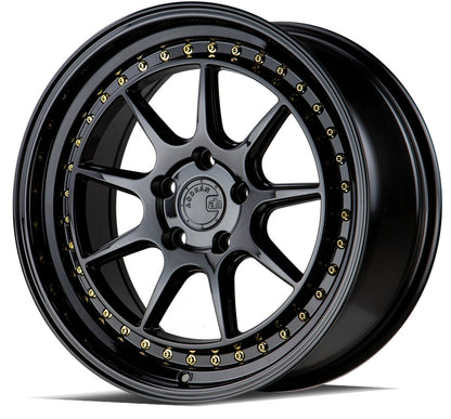DS-X - JDMuscleWheelsDSX1895510035GB18x9.55x100 | +35 | 73.1Gloss Black W /Gold Rivets