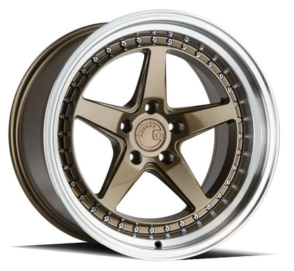 DS05 - JDMuscleWheelsDS51885510035BR18x8.55x100 | +35 | 73.1Bronze w/Machined Lip