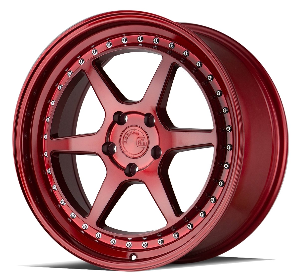 DS09 - JDMuscleWheelsDS91985511435R19x8.55x114.3 | +35 | 73.1Candy Red w/ (Chrome Rivets)