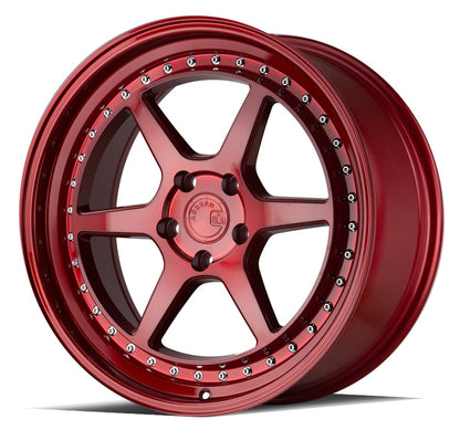 DS09 - JDMuscleWheelsDS91985511435R19x8.55x114.3 | +35 | 73.1Candy Red w/ (Chrome Rivets)