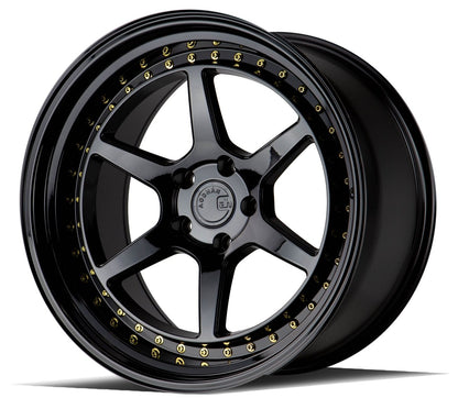 DS09 - JDMuscleWheelsDS91995511430GB19x9.55X114.3 | +30 | 73.1Gloss Black W /Gold Rivets