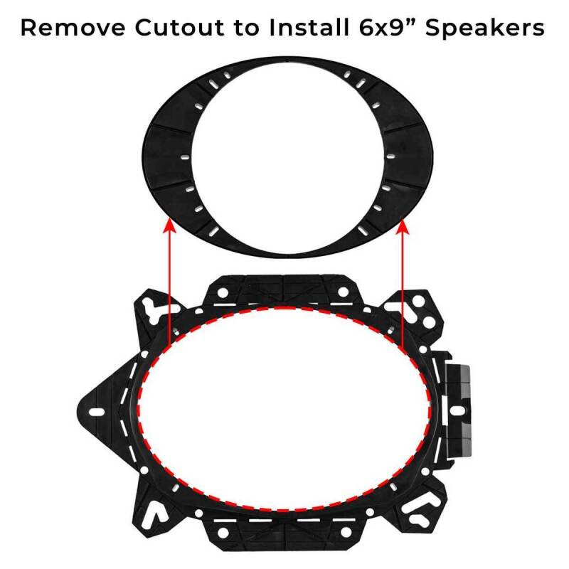 DS18 OEM Mounting Bracket Cut Out for 6.5 - inch & 6x9 - inch Speakers – Universal Fit for Chevy, Toyota, Ford | dseOEMADAPT6X9 - JDMuscleSPK932787