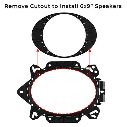 DS18 OEM Mounting Bracket Cut Out for 6.5 - inch & 6x9 - inch Speakers – Universal Fit for Chevy, Toyota, Ford | dseOEMADAPT6X9 - JDMuscleSPK932787